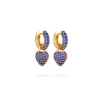 Timeless Tiny Hoops Blue Spinel