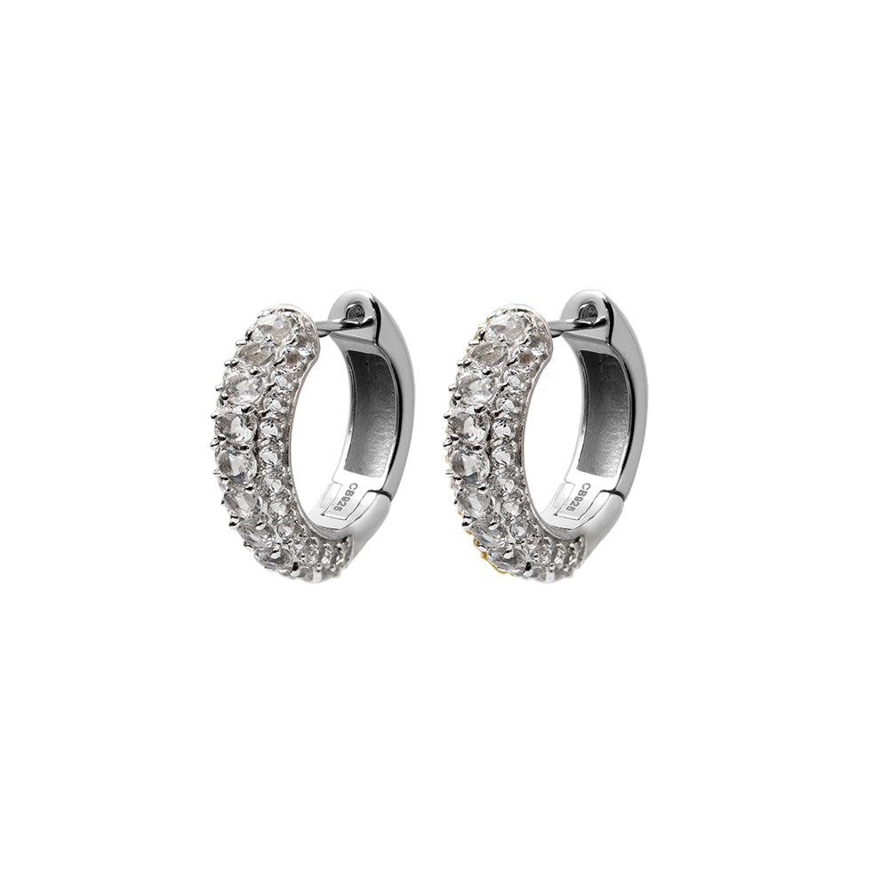 Timeless Chunky Hoops Rock Crystal - Charlotte Bonde Sthlm