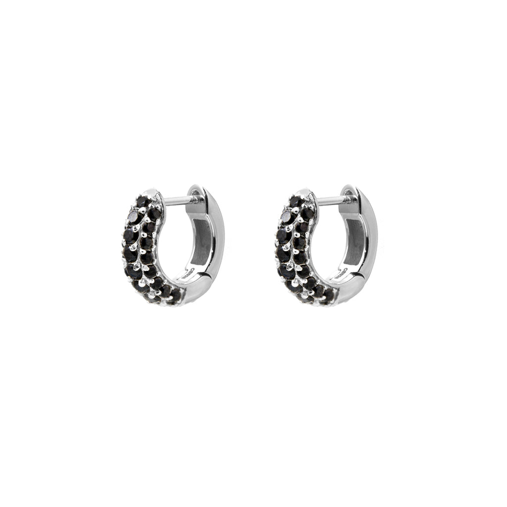 Timeless Tiny Hoops Black Spinel - Charlotte Bonde Sthlm