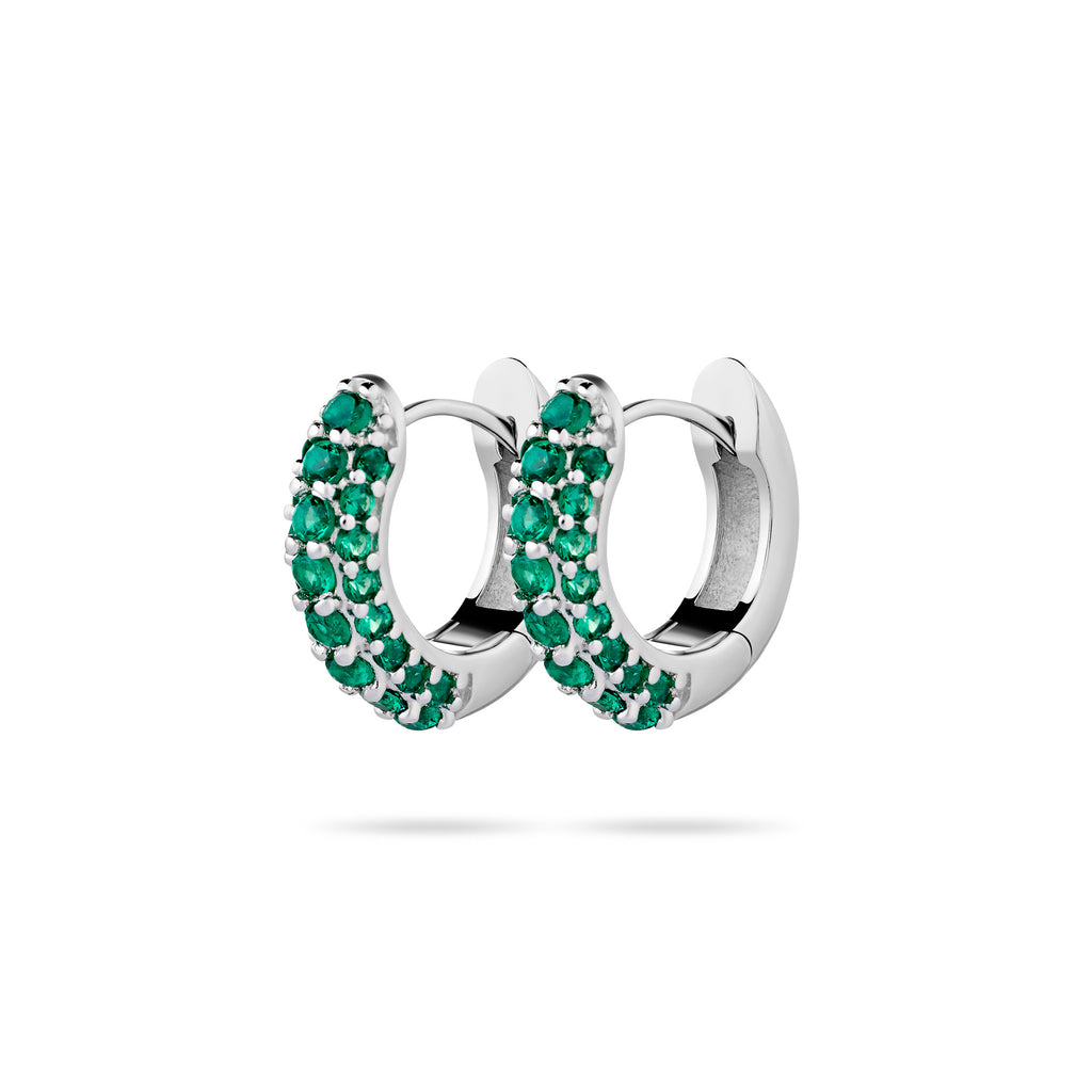 Timeless Tiny Hoops Green Spinel