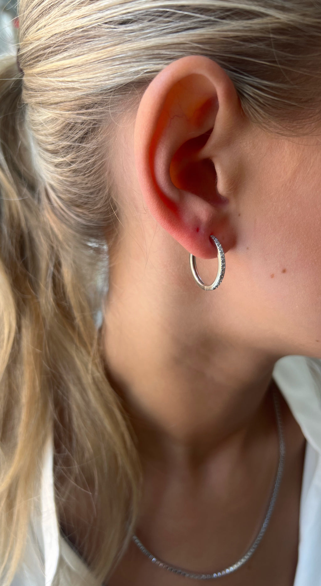 Irma Eternity Hoops Rock Crystal - Charlotte Bonde
