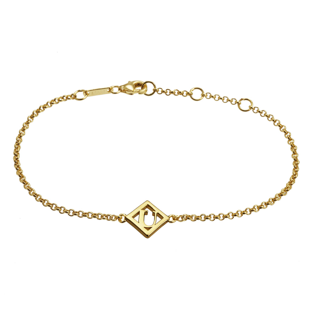 Geometrical Letter Bracelet U - Charlotte Bonde Sthlm