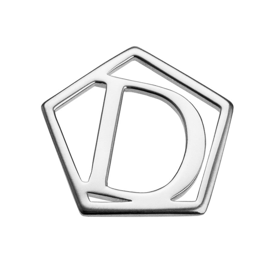 Geometrical Letter Pendant D - Charlotte Bonde Sthlm