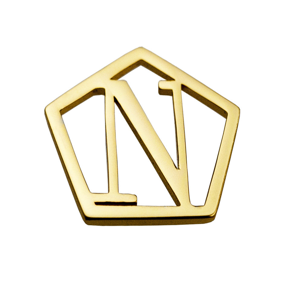 Geometrical Letter Pendant N - Charlotte Bonde Sthlm