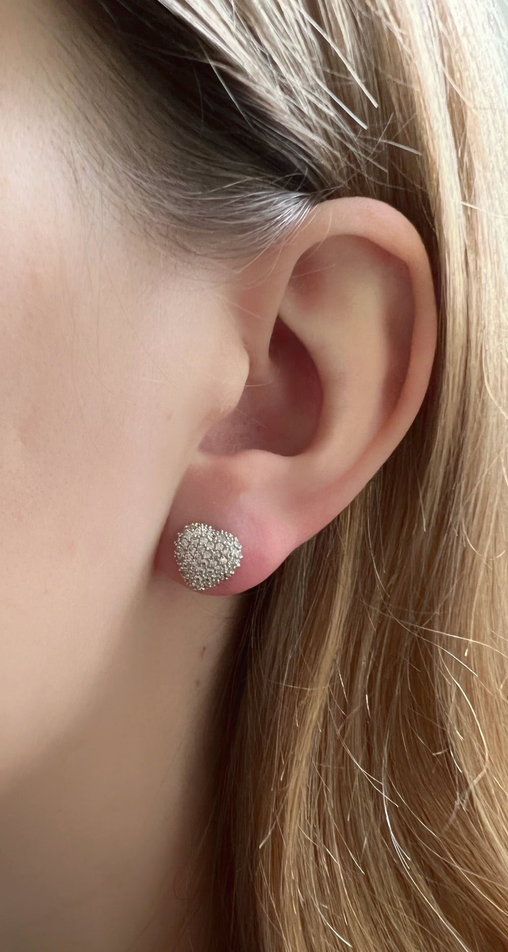 Timeless Eternal Love Studs Rock Crystal Silver