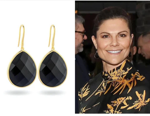 HRH Crown Princess Victoria of Sweden wearing Paulina Just Perfect Earrings