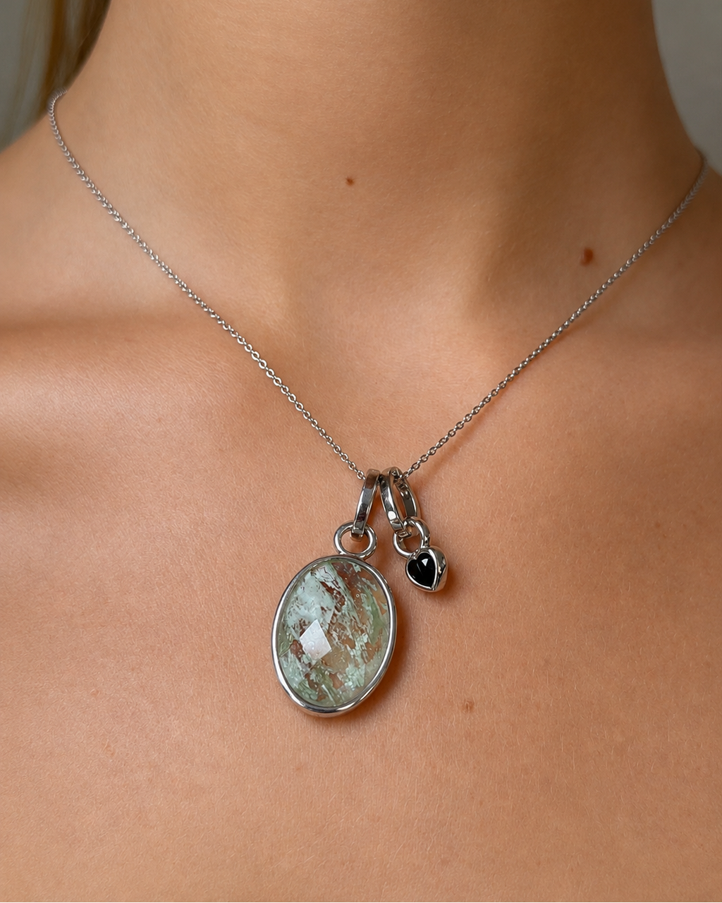 Eternal Love Petite Pendant Black Crystal Silver - Charlotte Bonde Sthlm