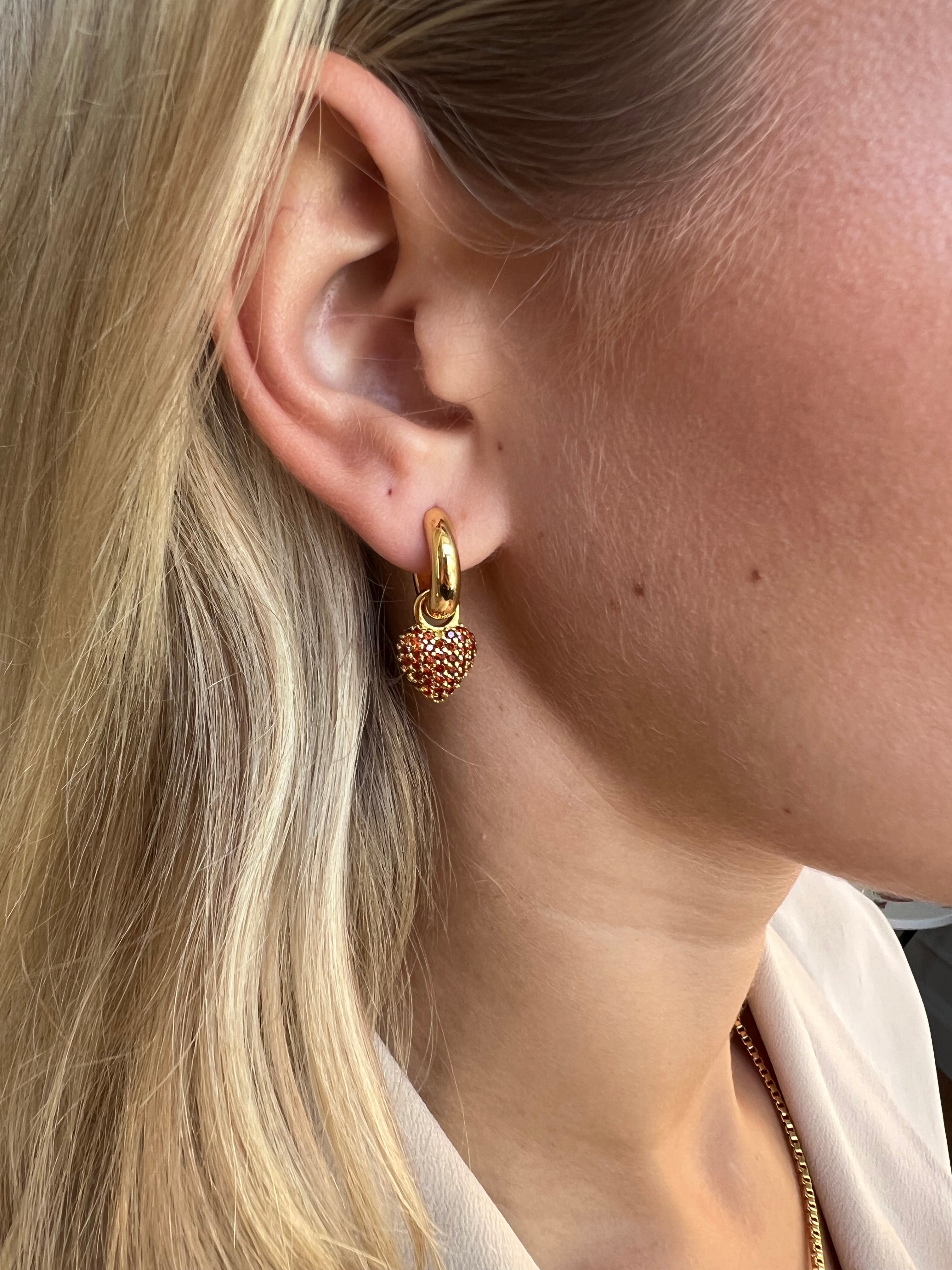 Signature Eternal Heart Mini Pendant Garnet Crystal - Charlotte Bonde Sthlm