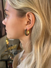 Timeless Chunky Hoops Black Spinel