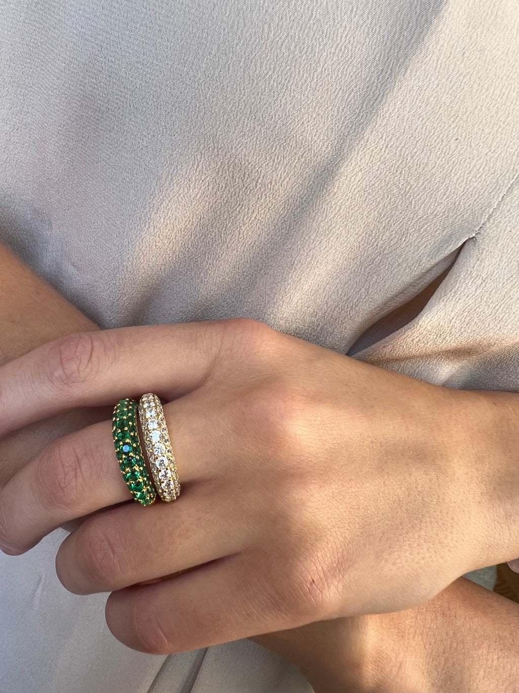 Timeless Chunky Ring Green Spinel - Charlotte Bonde Sthlm