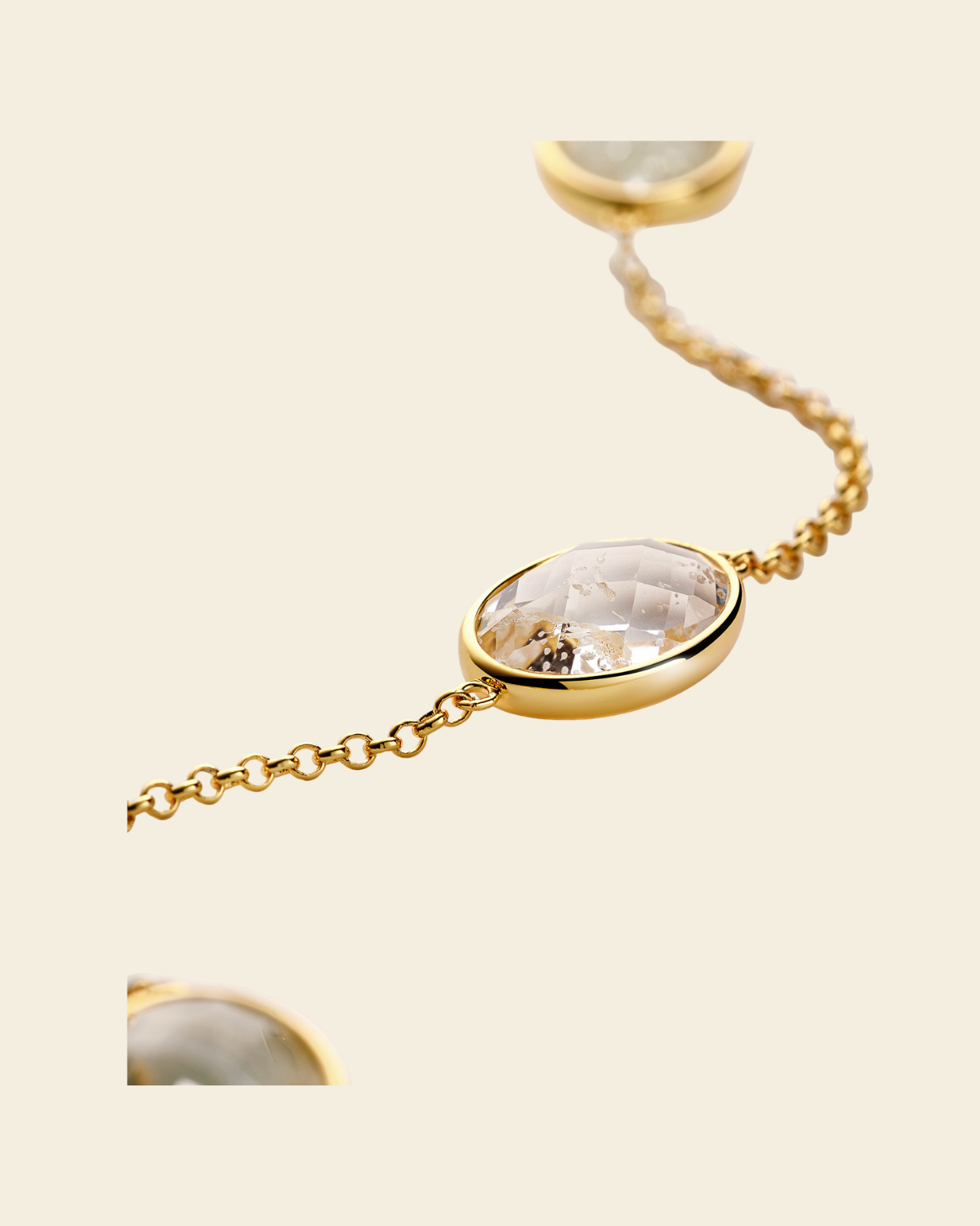 Paulina Just Perfect Necklace Aqua Green Gold