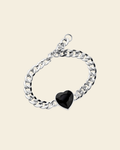 Eternal Love Vanity Bracelet Black Crystal Silver