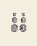 Labyrinth Amazon Earrings Smoky Quartz Silver