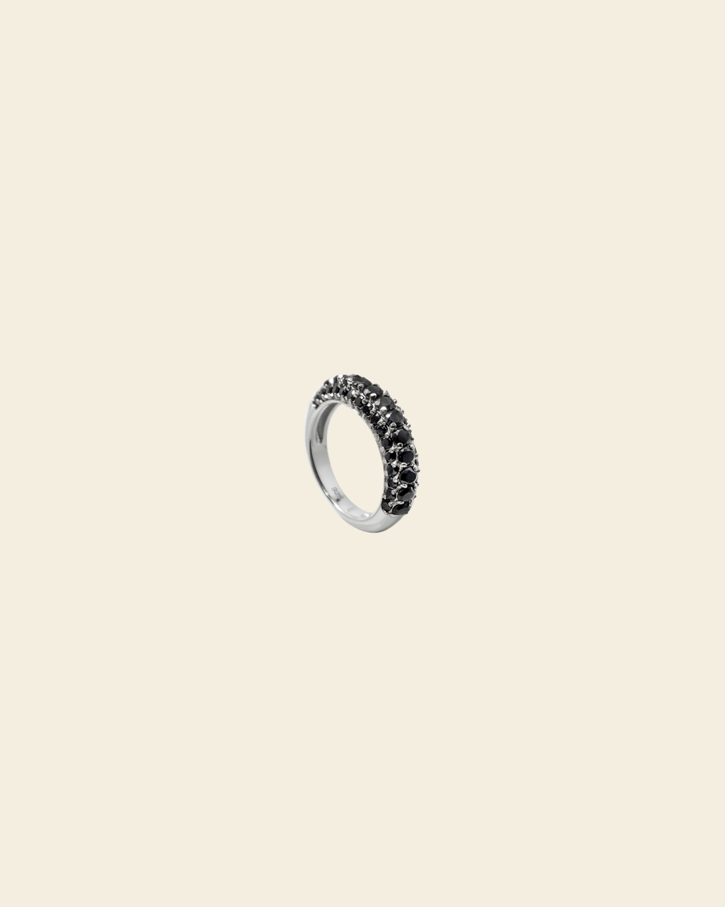 Timeless Chunky Ring Black Spinel