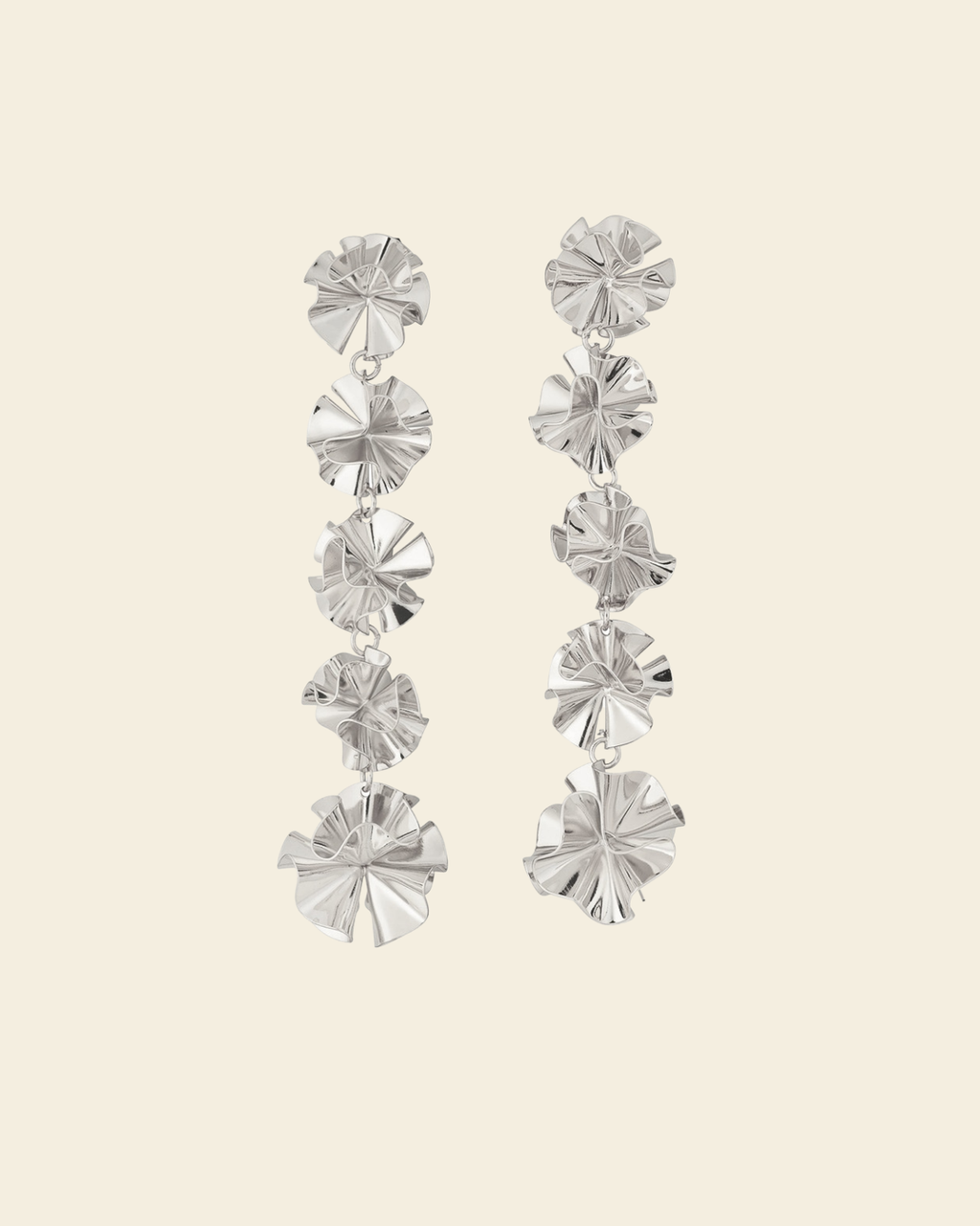 Hedvig Deco Vanity Earrings Silver