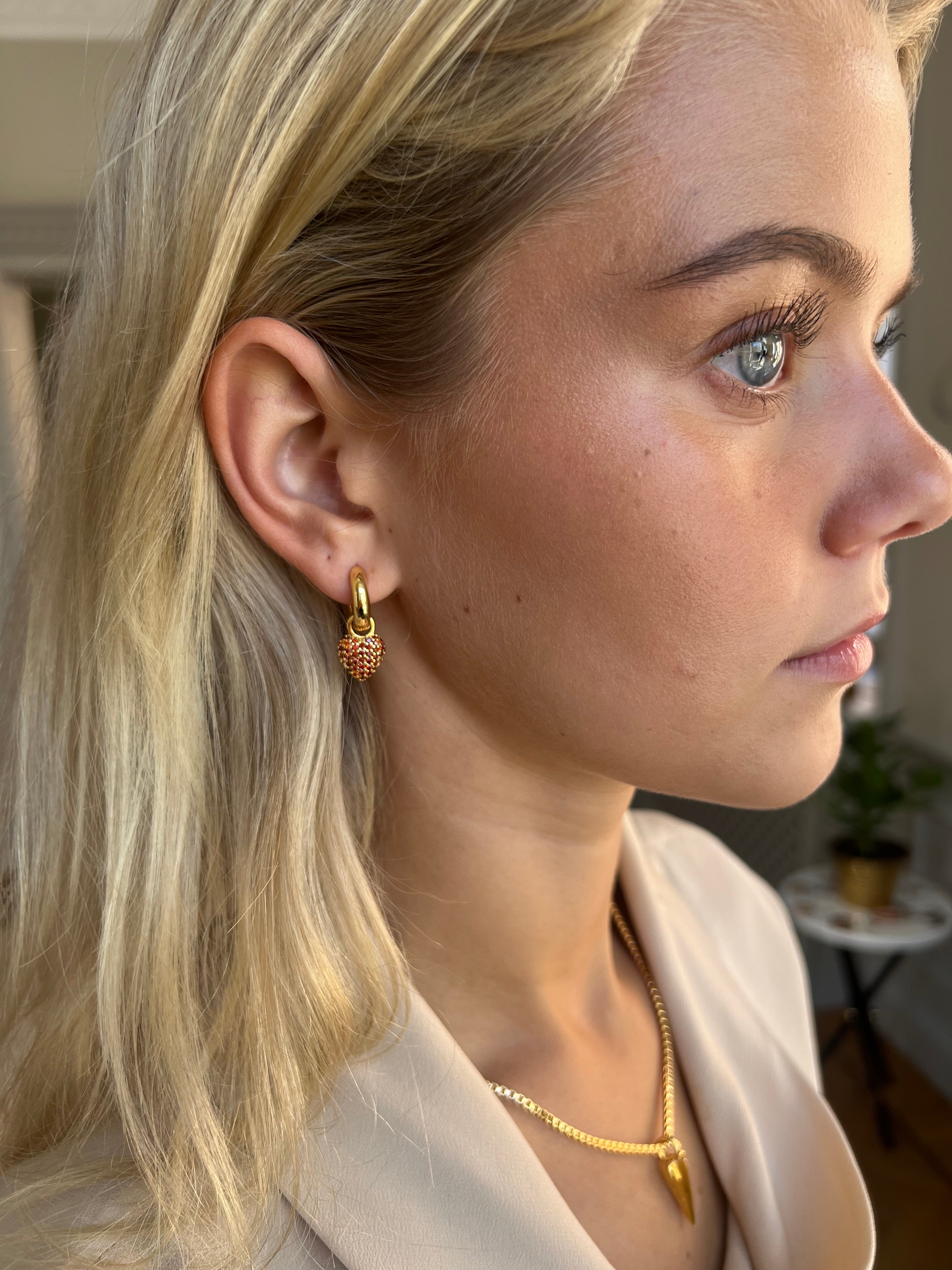 Signature Eternal Heart Mini Pendant Garnet Crystal - Charlotte Bonde Sthlm