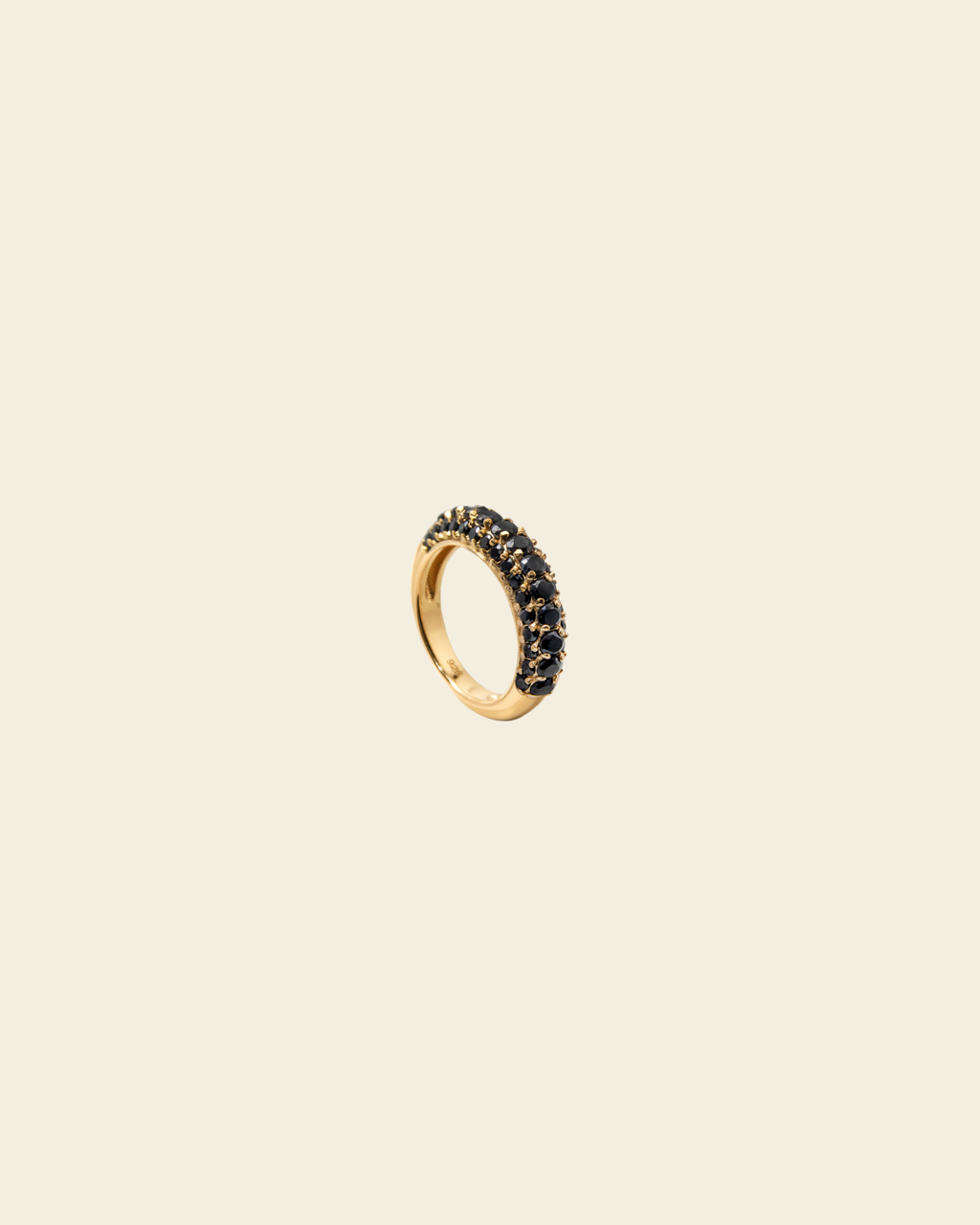 Timeless Chunky Ring Black Spinel