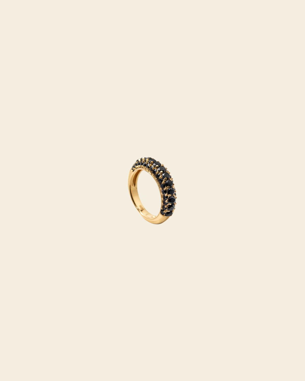 Timeless Chunky Ring Black Spinel