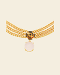 Labyrinth Vanity Necklace Black Spinel/Rose Quartz