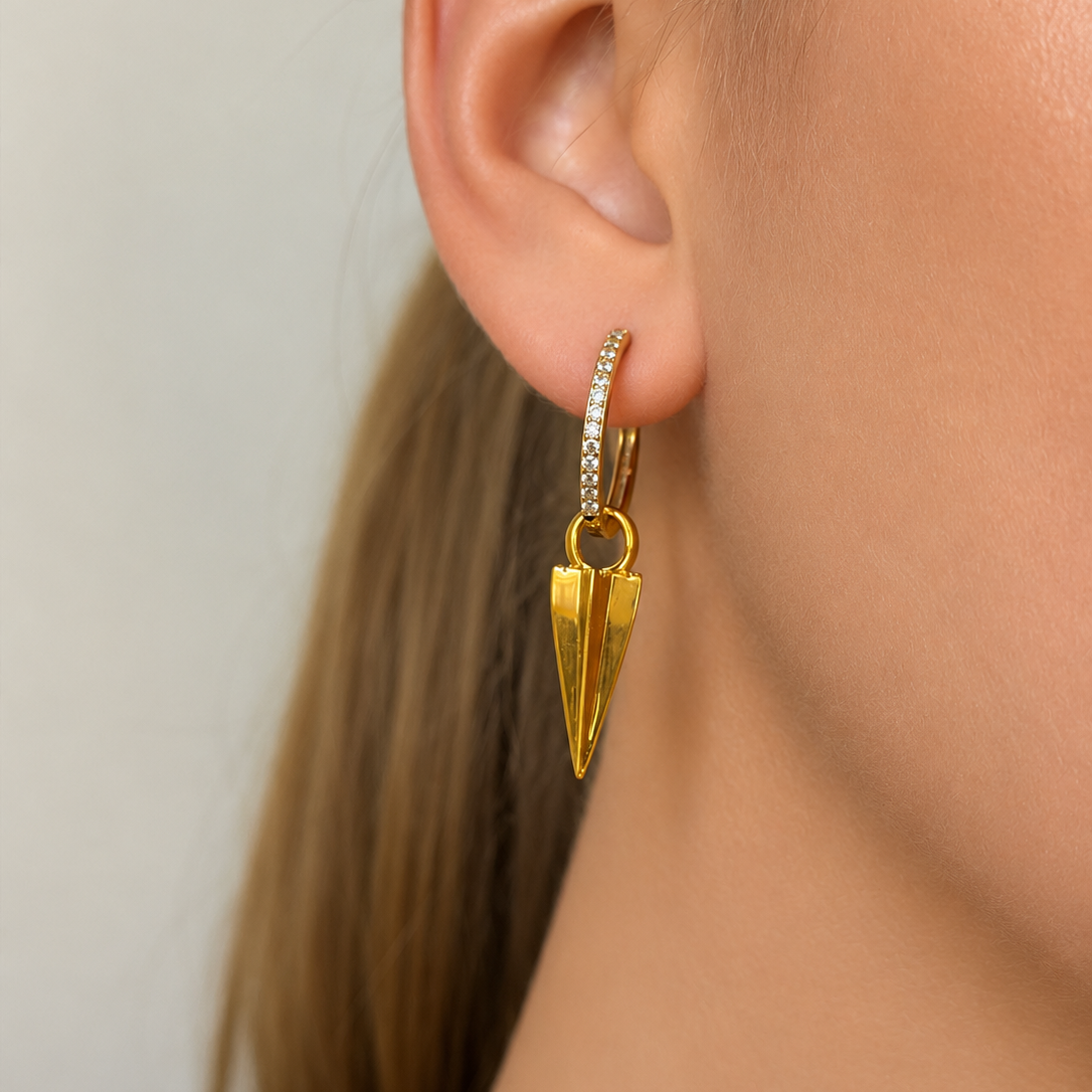 Irma Eternity Hoops Rock Crystal Gold - Charlotte Bonde Sthlm
