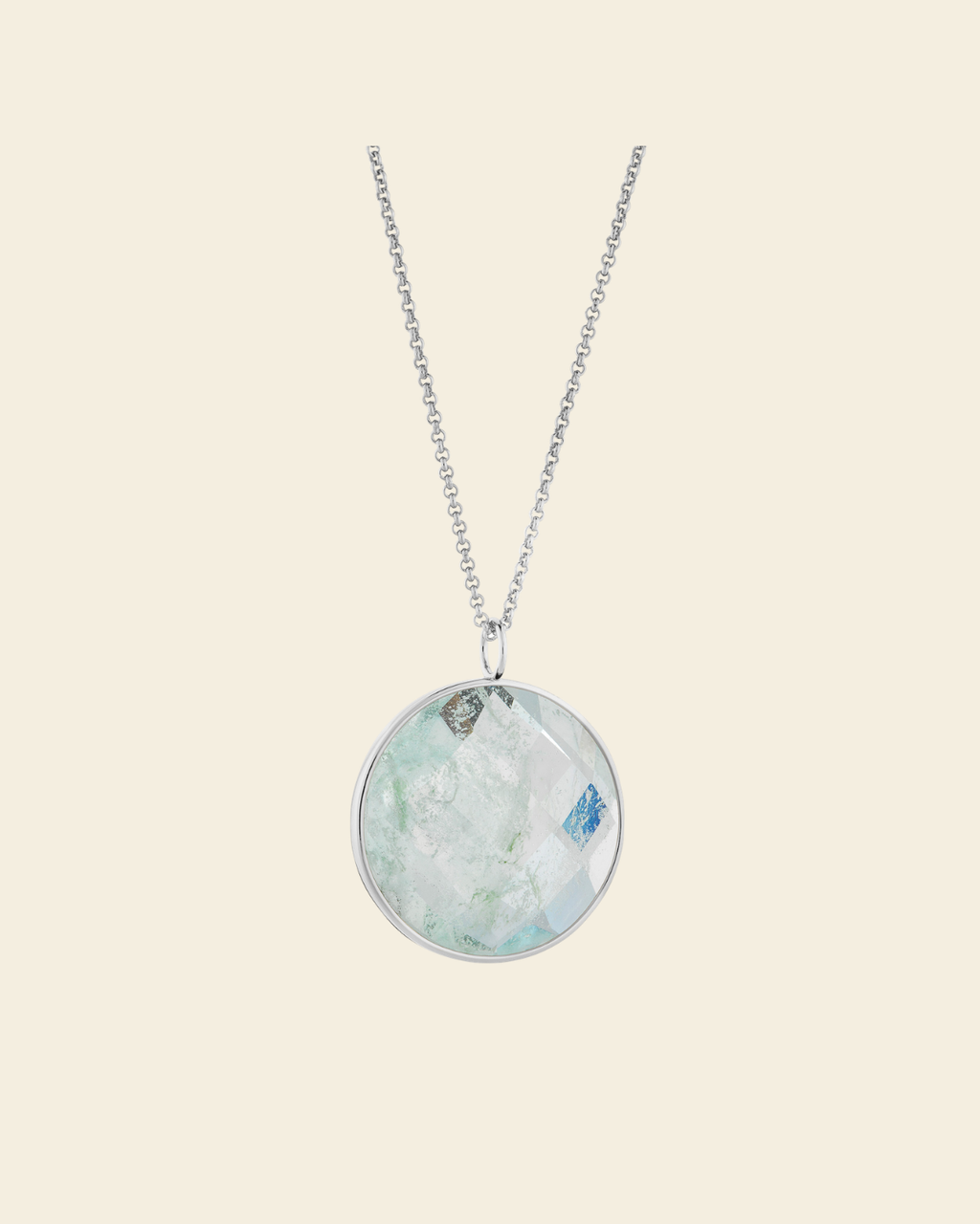Paulina Vanity Necklace Aqua Green Silver - Charlotte Bonde Sthlm