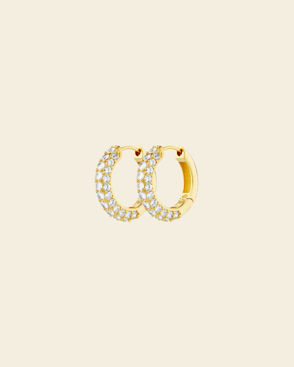 Timeless Chunky Hoops Rock Crystal
