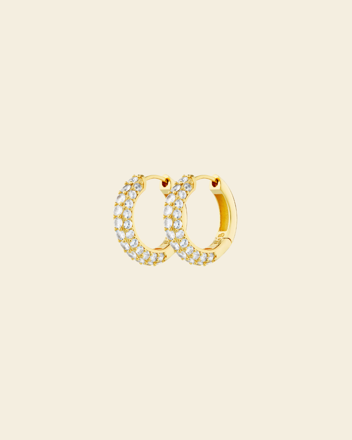 Timeless Chunky Hoops Rock Crystal