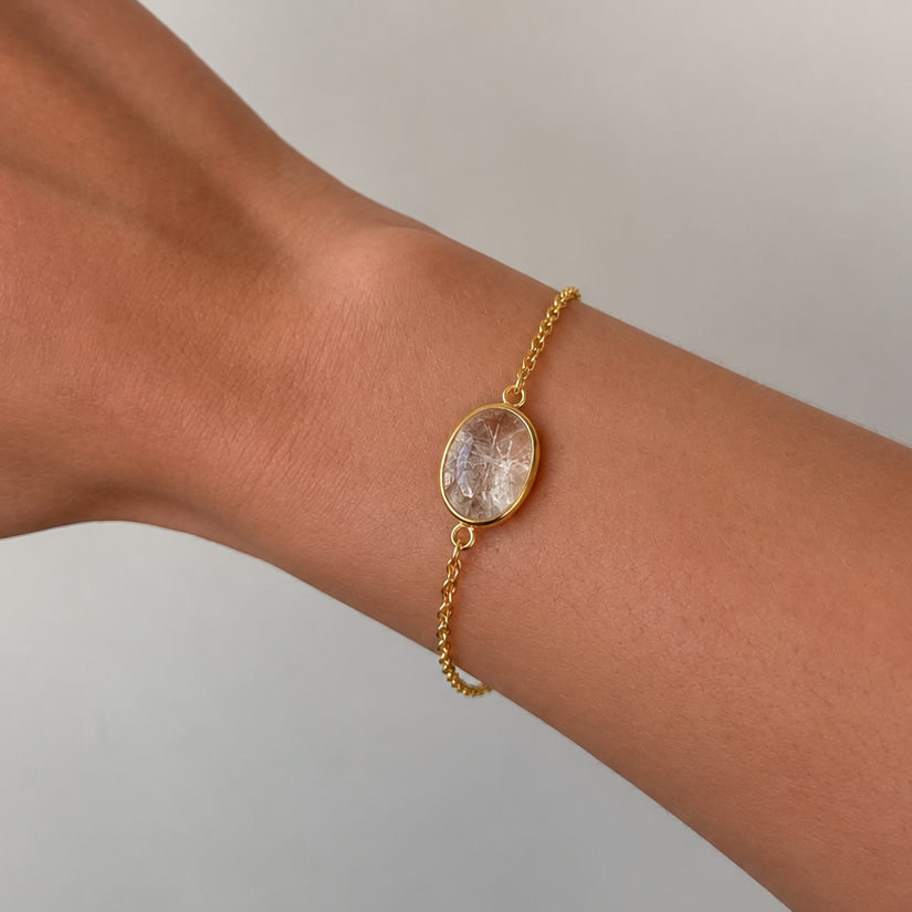 Paulina Petite Bracelet Aqua Green Gold - Charlotte Bonde Sthlm