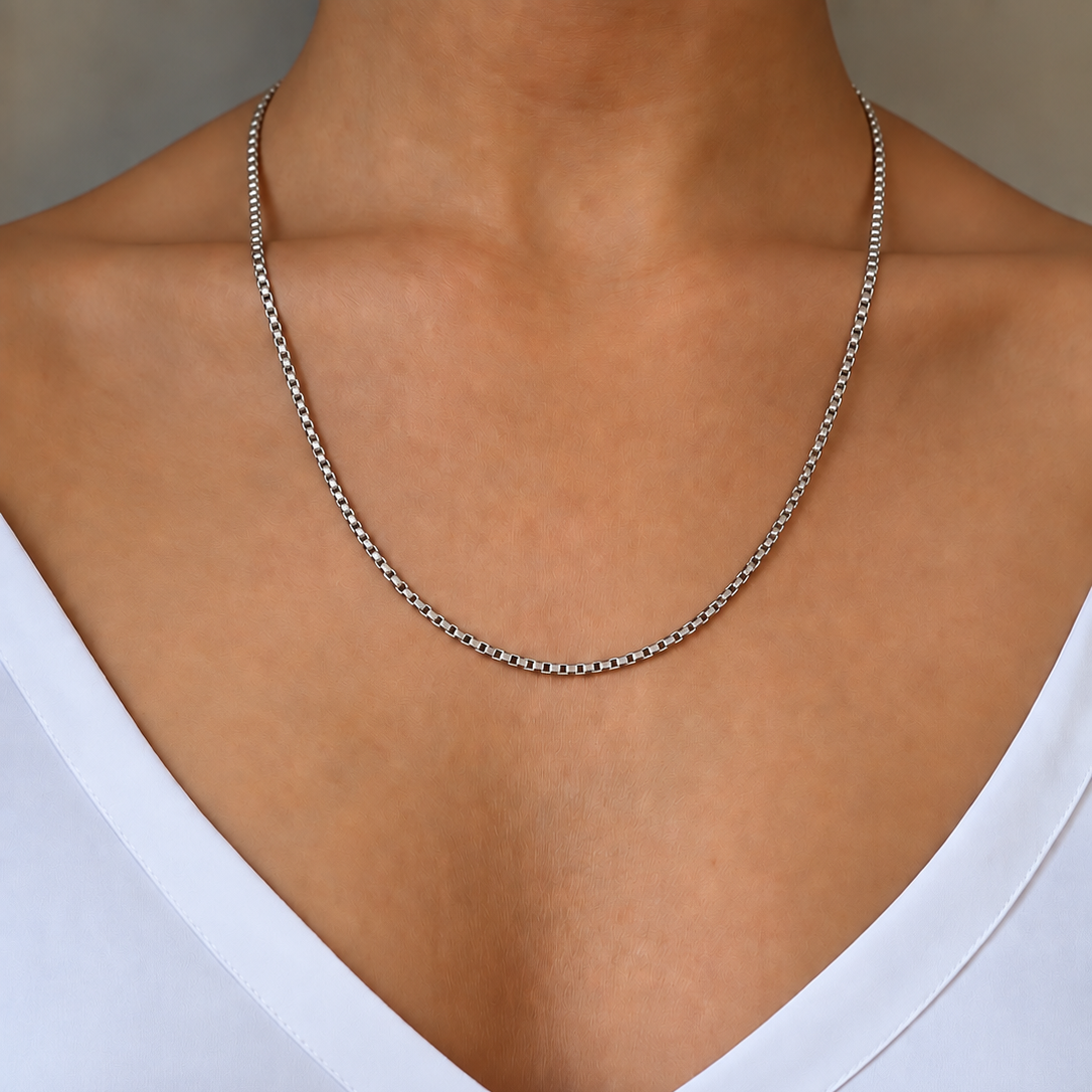 Signature Stack Venezia Chain 55 cm Silver 2 mm - Charlotte Bonde Sthlm