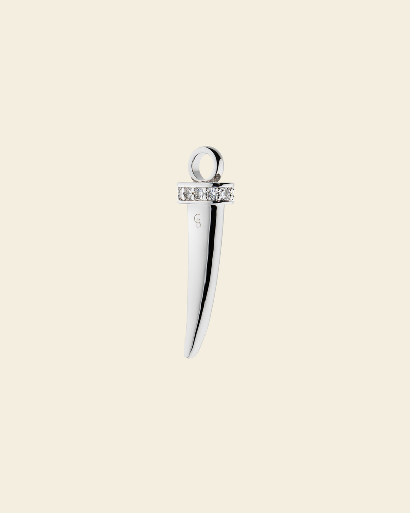 Signature Horn Pendant Rock Crystal Silver - Charlotte Bonde Sthlm