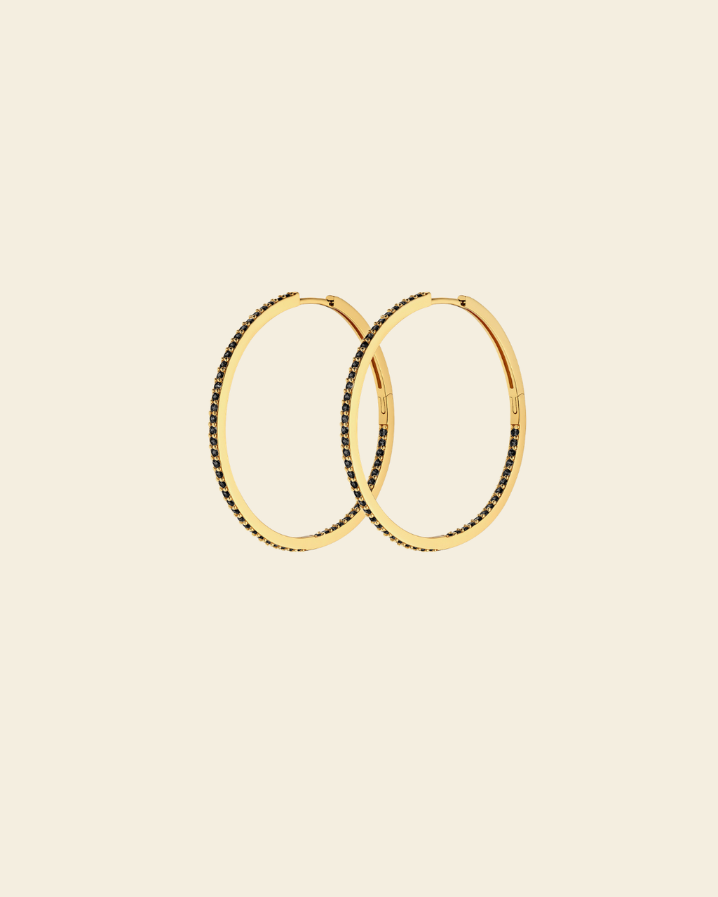 Irma Eternity Amazon Hoops Black Spinel - Charlotte Bonde Sthlm