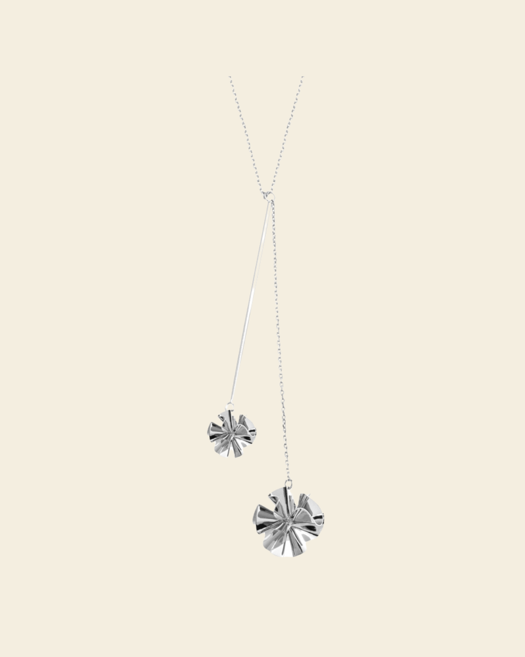 Hedvig Deco Y Necklace Silver