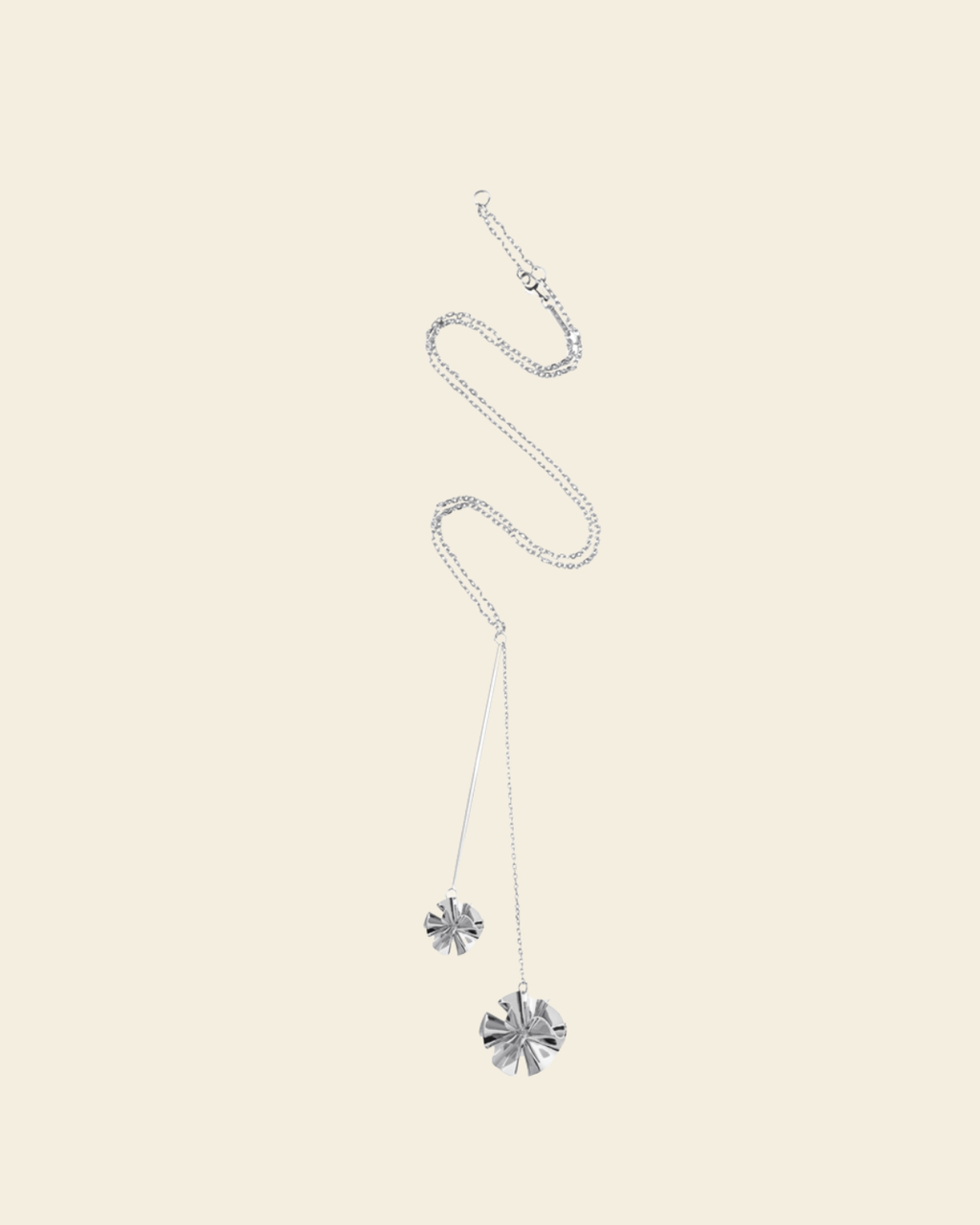 Hedvig Deco Y Necklace Silver