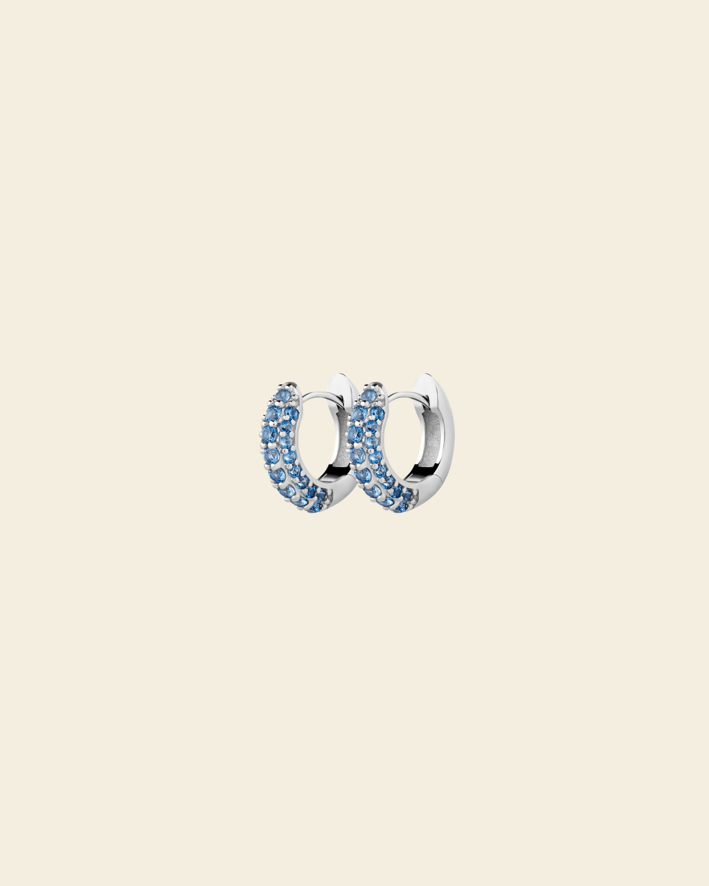 Timeless Tiny Hoops Blue Spinel