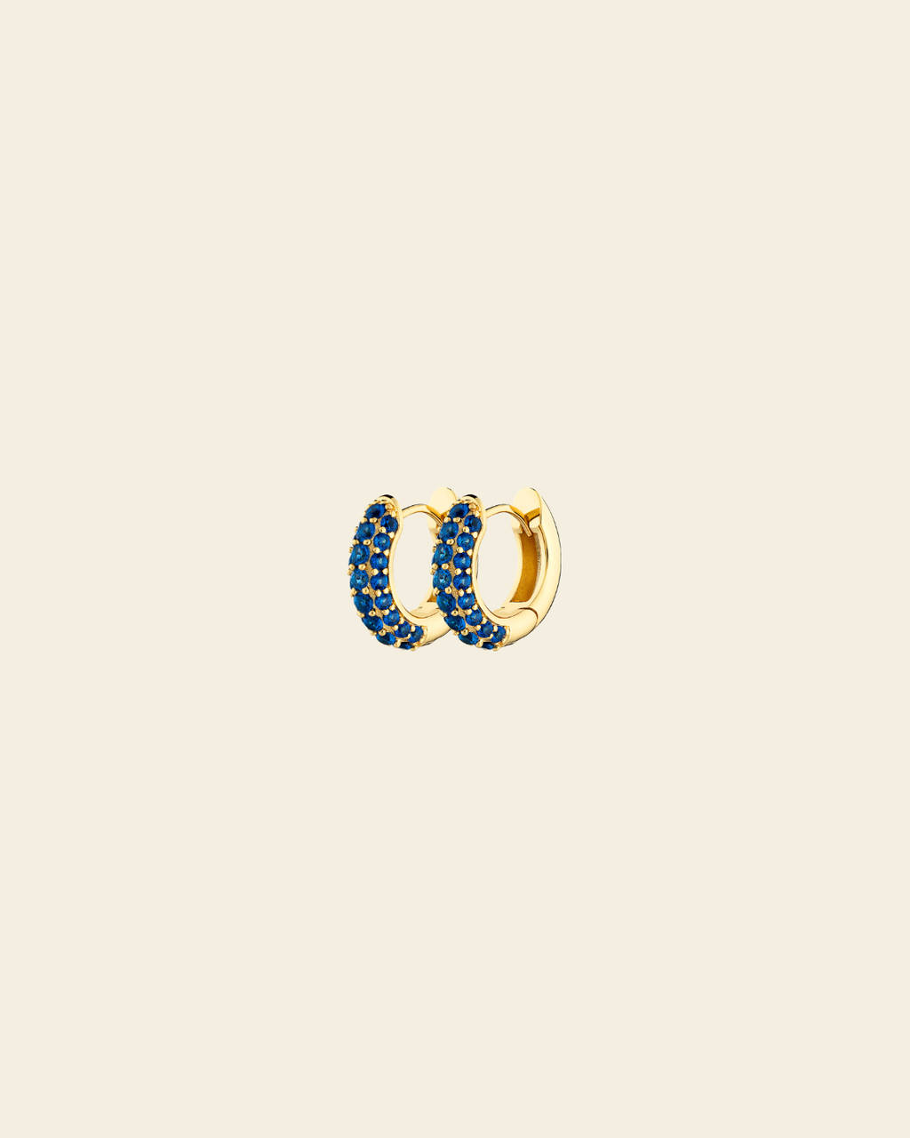 Timeless Tiny Hoops Blue Spinel