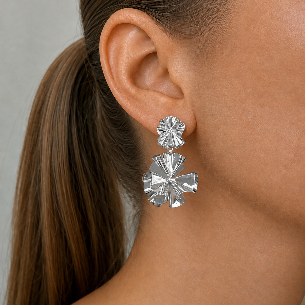 Hedvig Deco Mix Earrings Silver - Charlotte Bonde Sthlm