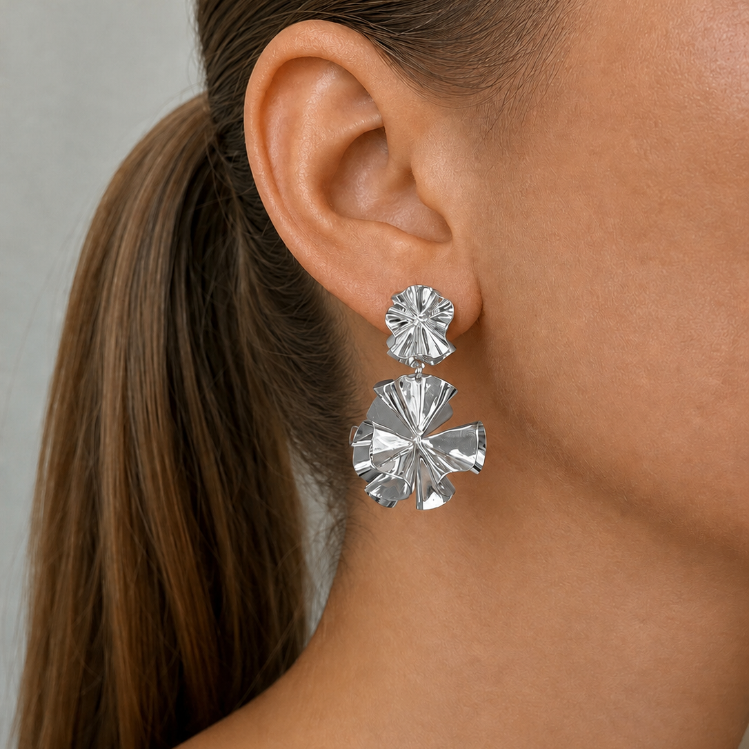 Hedvig Deco Mix Earrings Silver - Charlotte Bonde Sthlm
