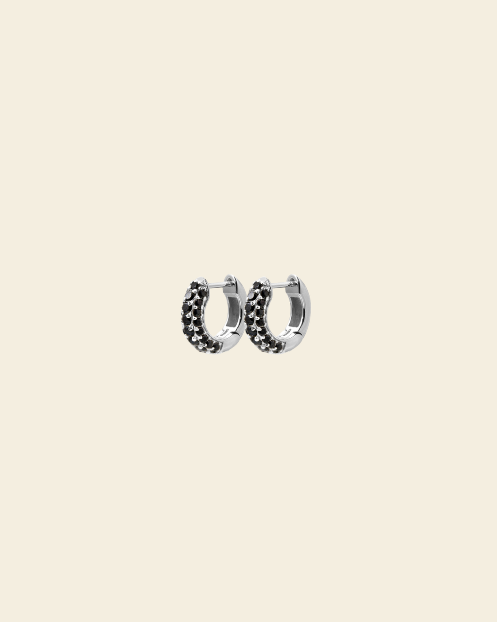 Timeless Tiny Hoops Black Spinel - Charlotte Bonde Sthlm