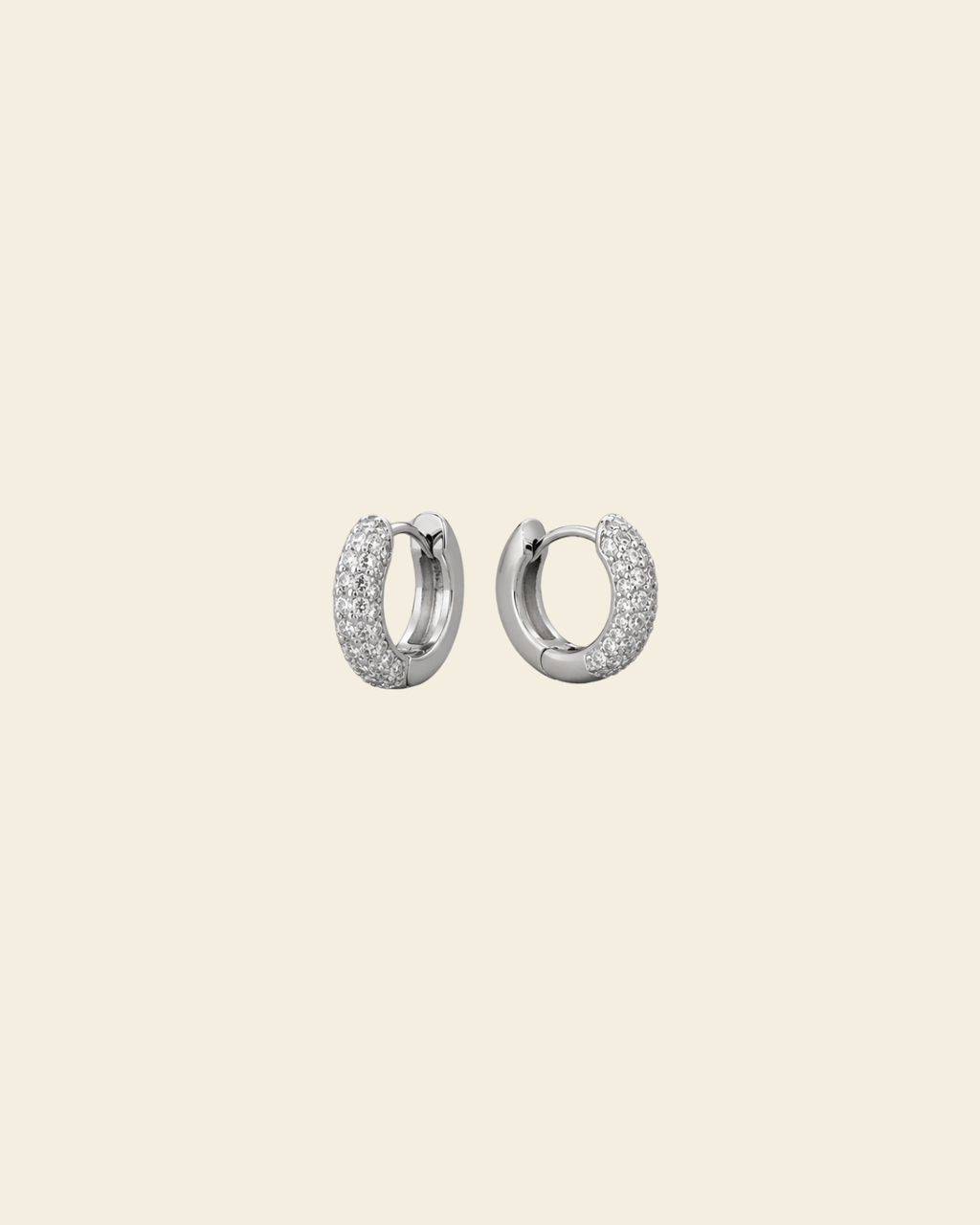 Timeless Tiny Hoops Rock Crystal Silver - Charlotte Bonde Sthlm