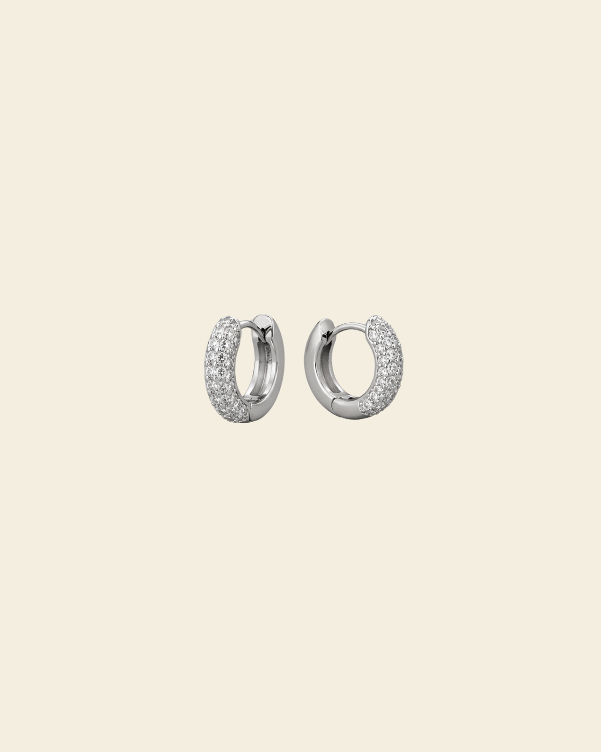 Timeless Tiny Hoops Rock Crystal Silver - Charlotte Bonde Sthlm