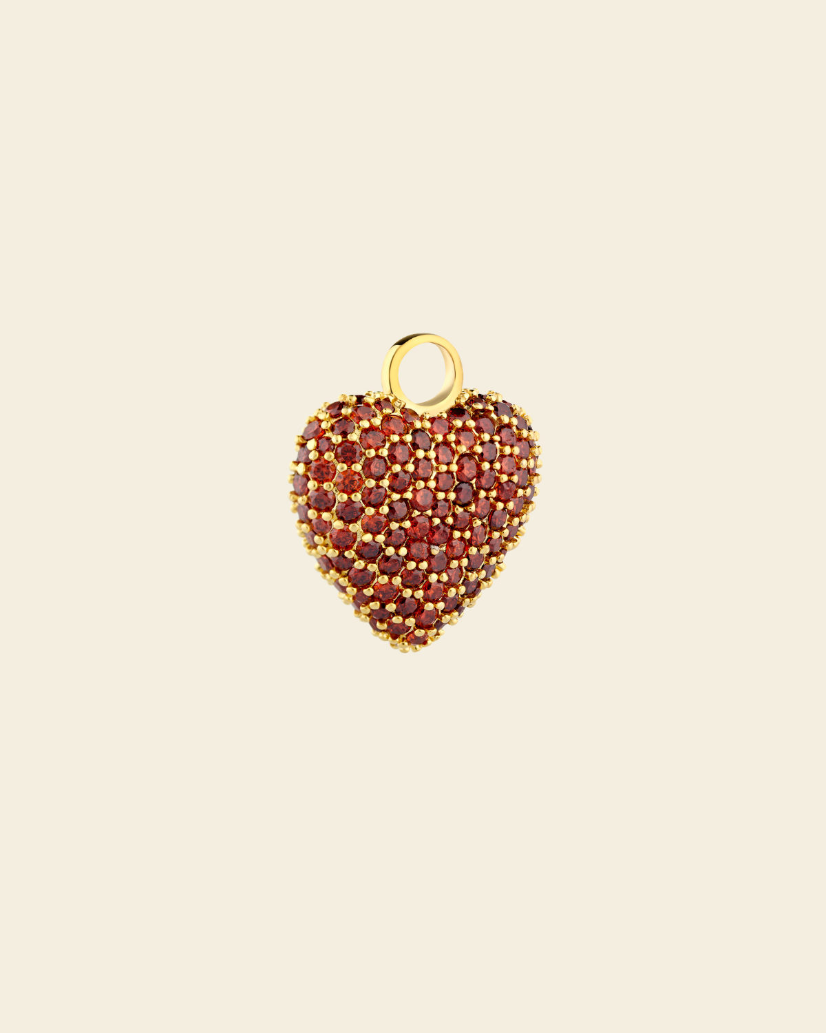 Signature Eternal Heart Pendant Garnet Crystal