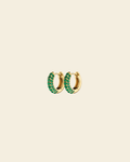 Timeless Tiny Hoops Green Spinel