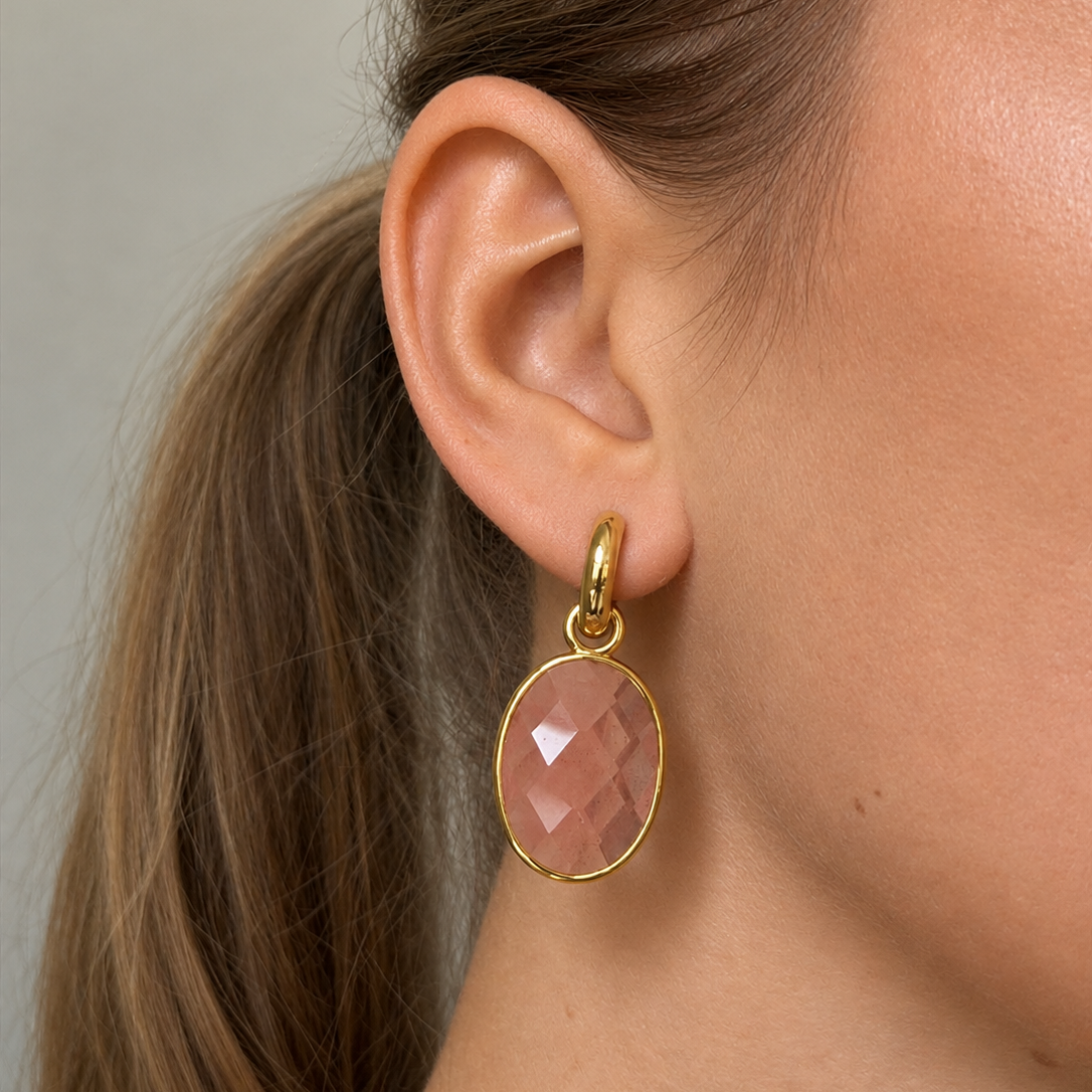 Paulina Vanity Pendant Apricot Pink Gold