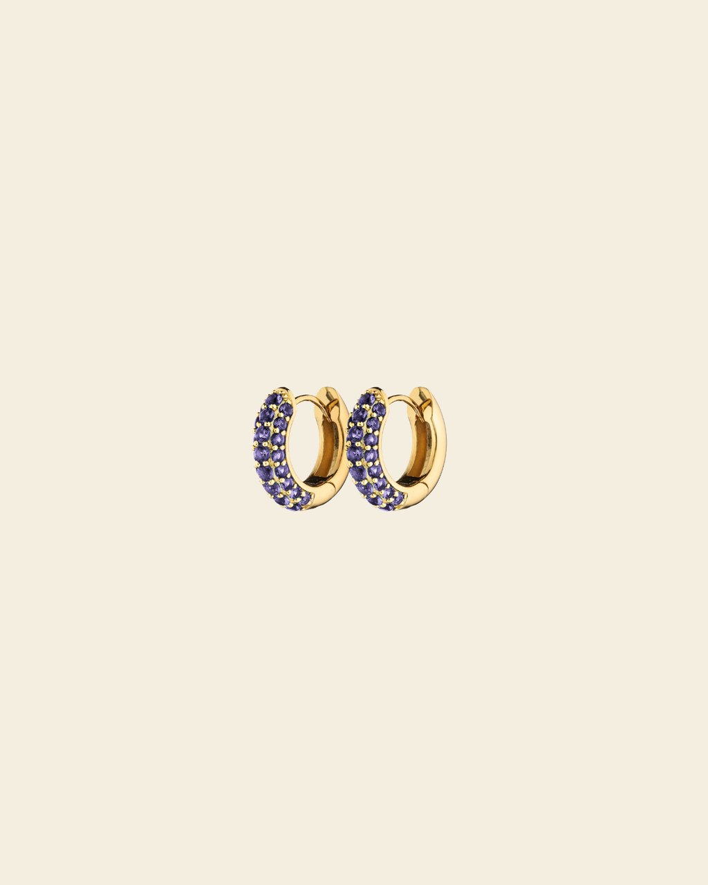 Timeless Tiny Hoops Amethyst Crystal - Charlotte Bonde Sthlm