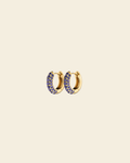 Timeless Tiny Hoops Amethyst Crystal