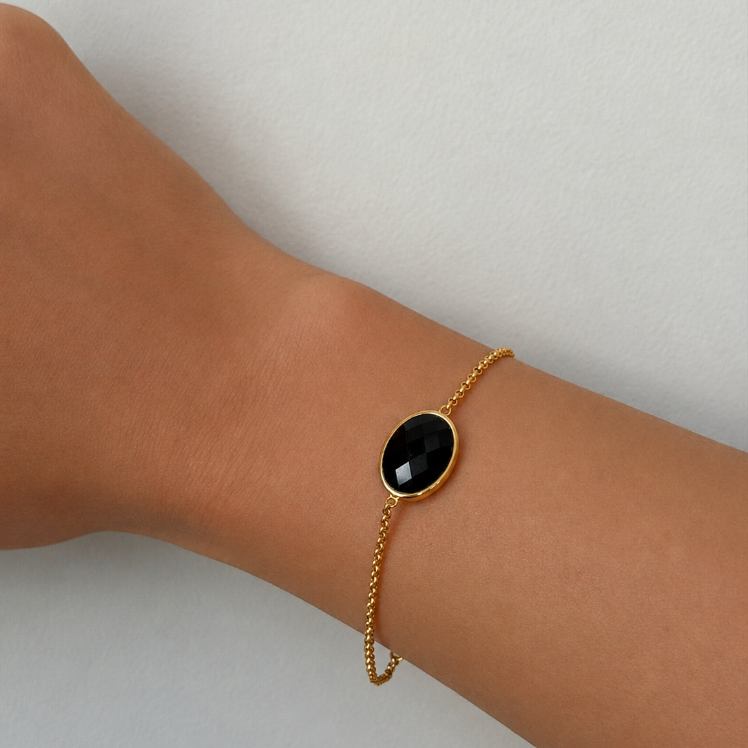 Paulina Petite Bracelet Black Gold