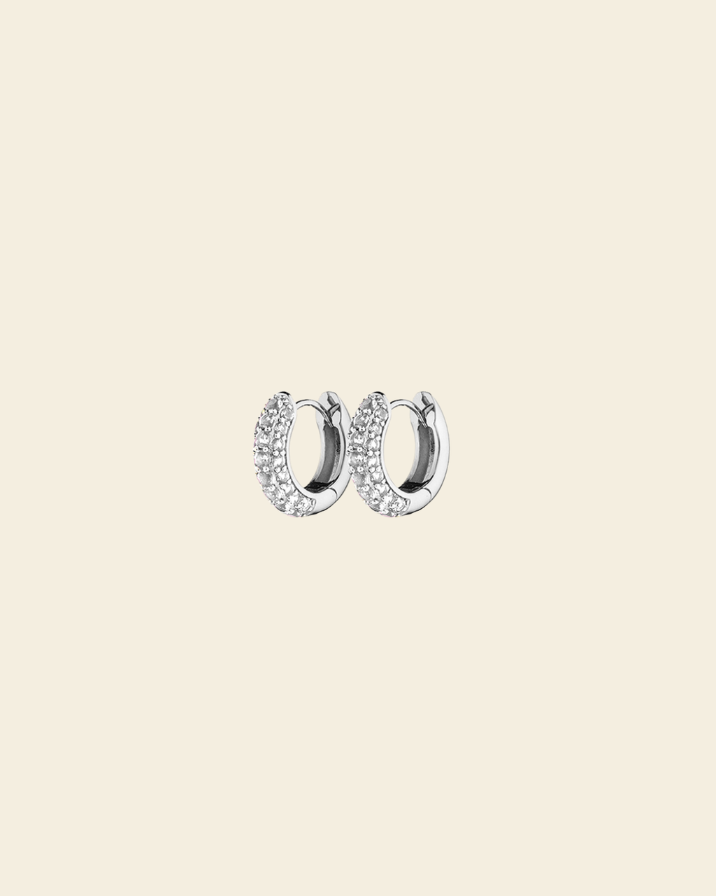 Timeless Tiny Hoops Rock Crystal