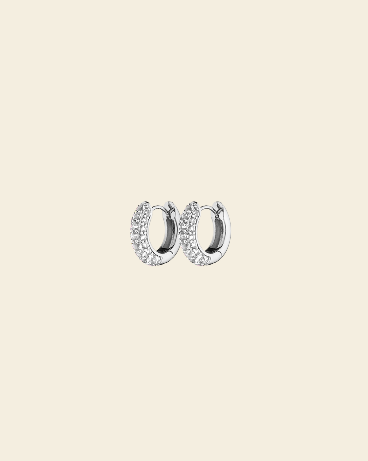 Timeless Tiny Hoops Rock Crystal