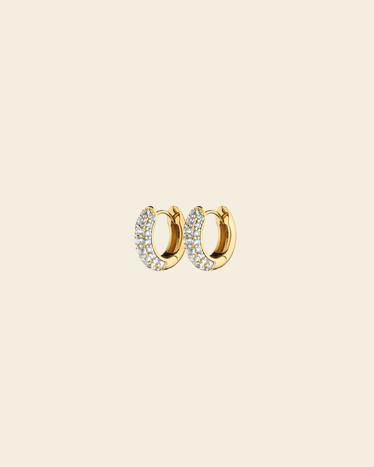 Timeless Tiny Hoops Rock Crystal