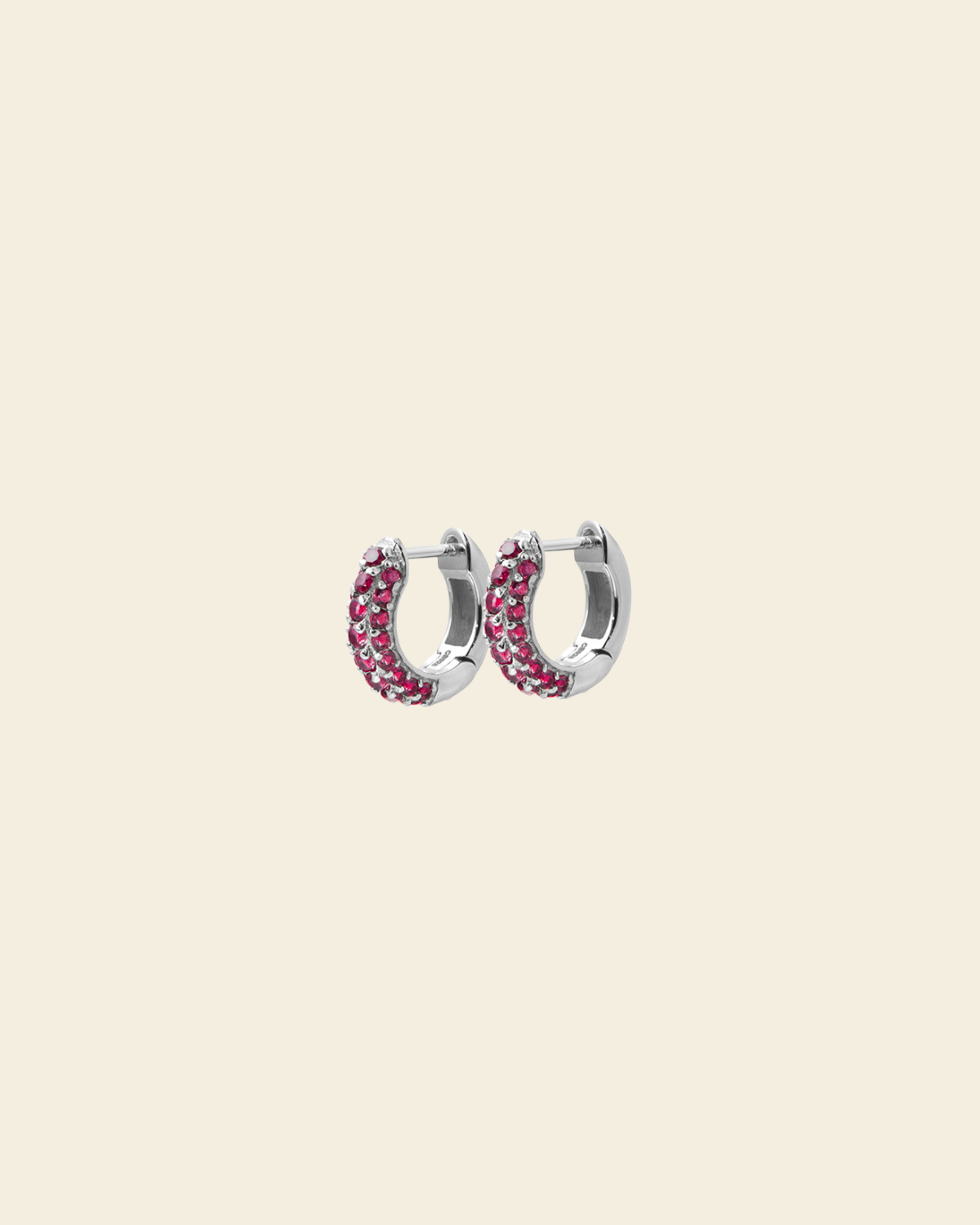 Timeless Tiny Hoops Ruby